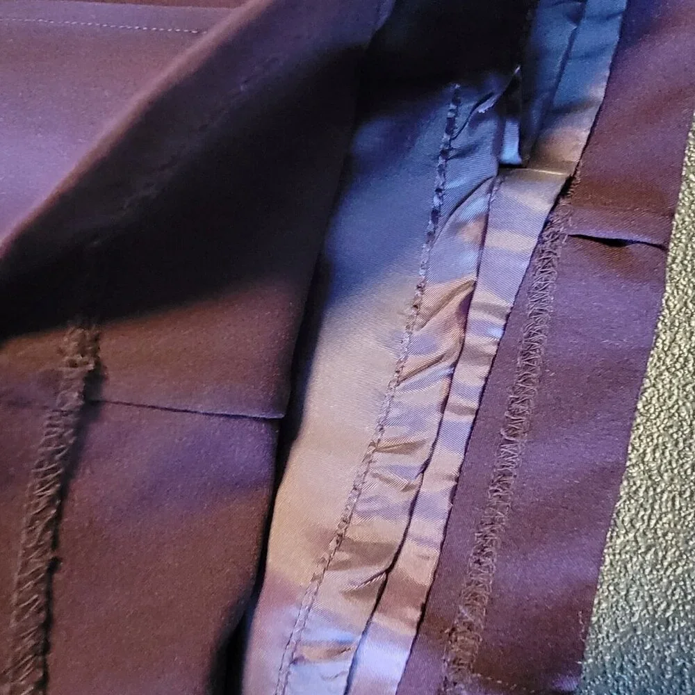 Versailles Skirt Dark Wine Pleated Side Zip Vintage Size 8 Career Classic‎